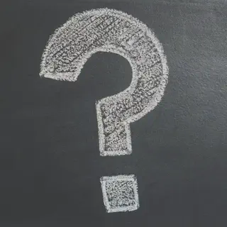 Question Mark on Chalk Board