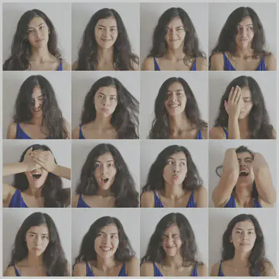 Woman With Different Expressions