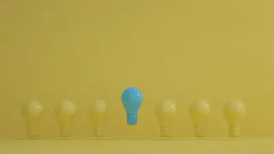 Light Blulbs with One Blue Bulb