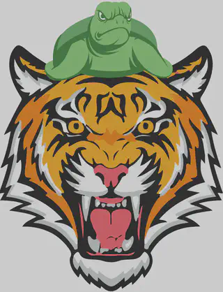 Turtle on Tiger Head