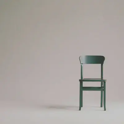 Wooden Chair on White Background